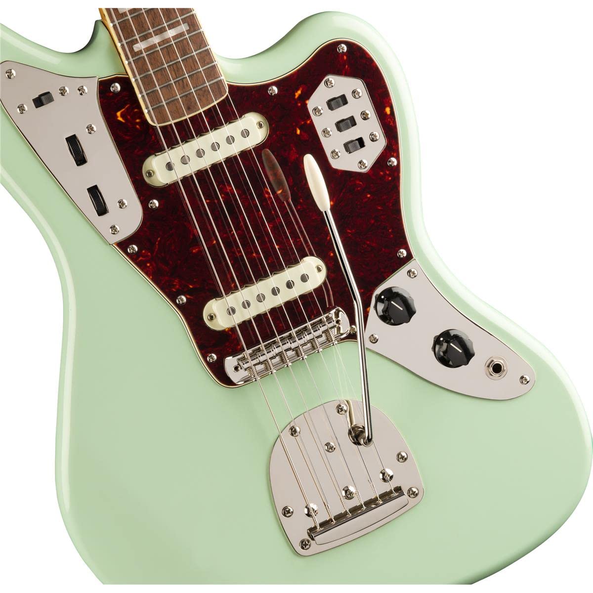 Squier Classic Vibe 70s Jaguar Electric Guitar, with 2-Year Warranty, Surf Green, Laurel Fingerboard